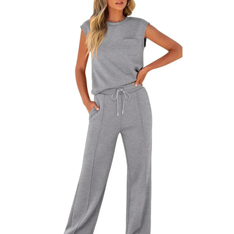 Pestana | Conjunto De Top Sin Mangas Y Pantalones De Pierna Ancha