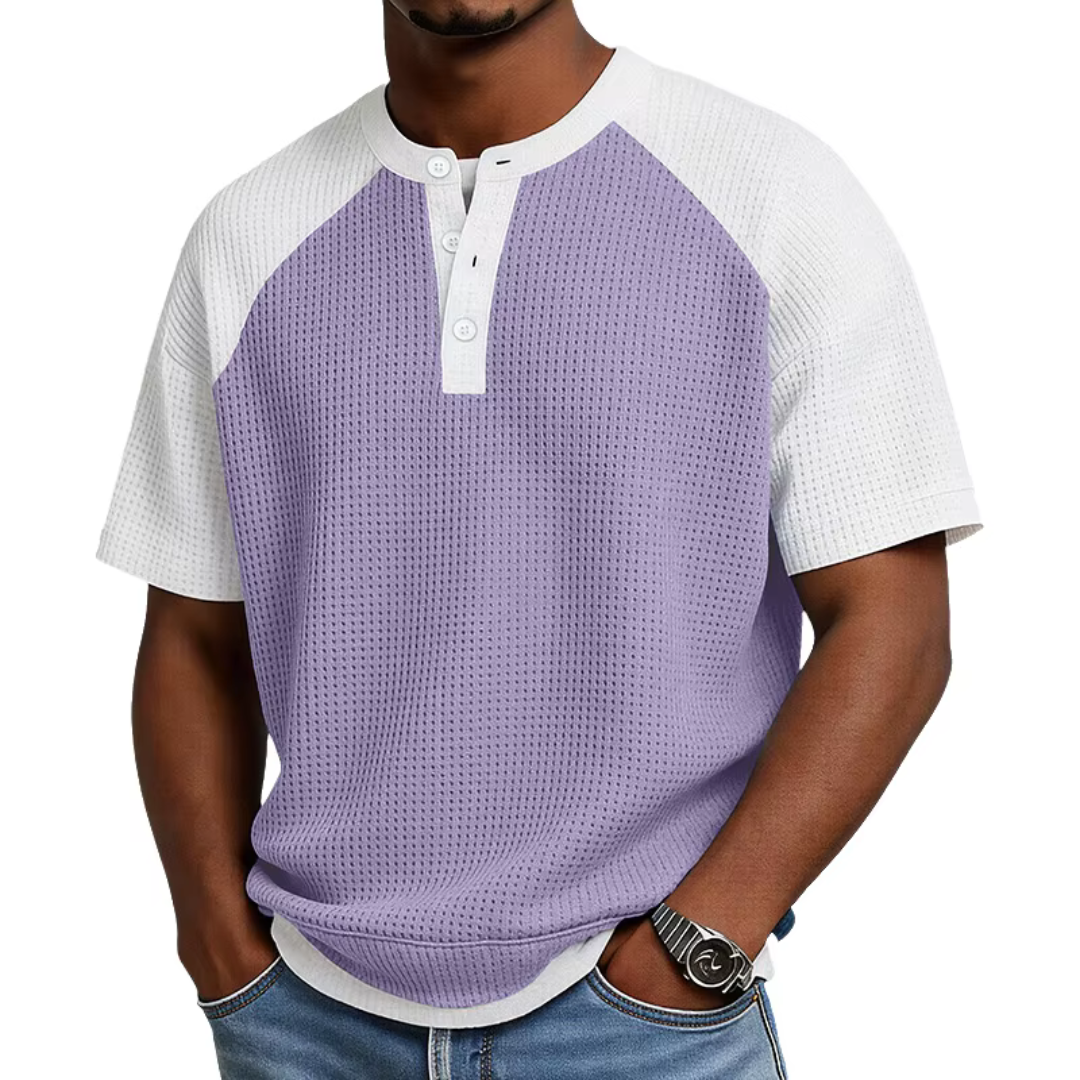Jayz | Camiseta Henley De Manga Corta Con Bloques De Color