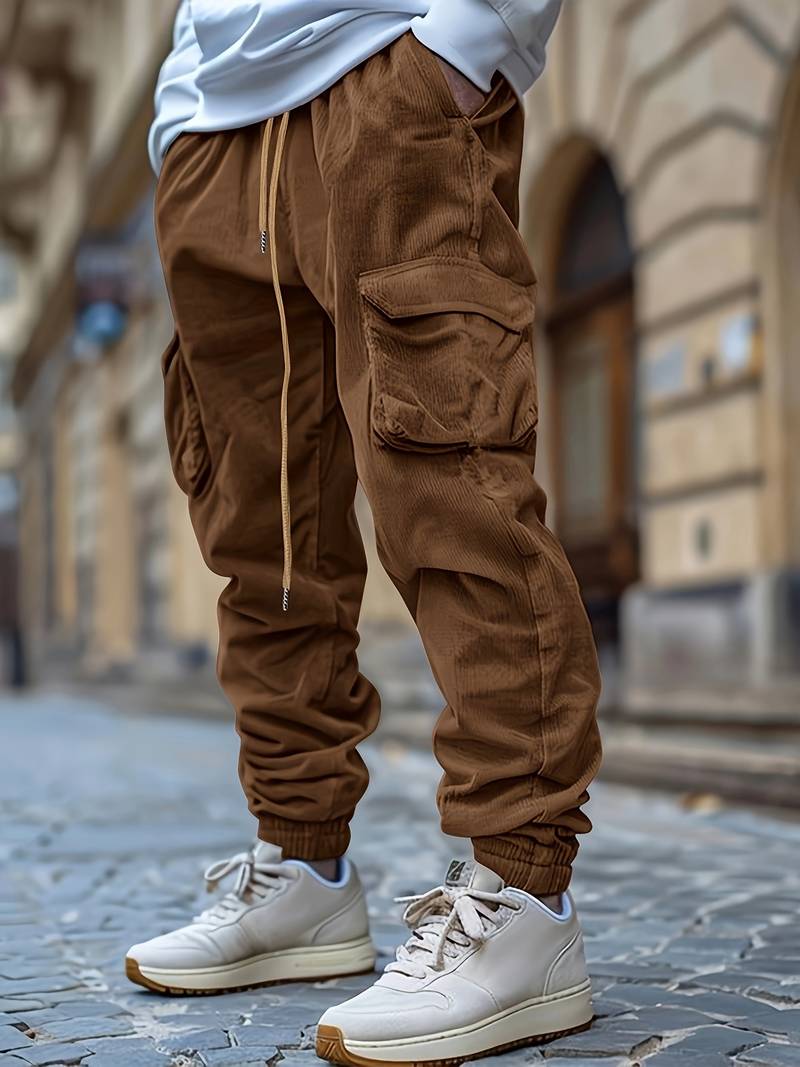 Baruch | Pantalones Cargo Con Cordón en la Cintura y Bolsillos