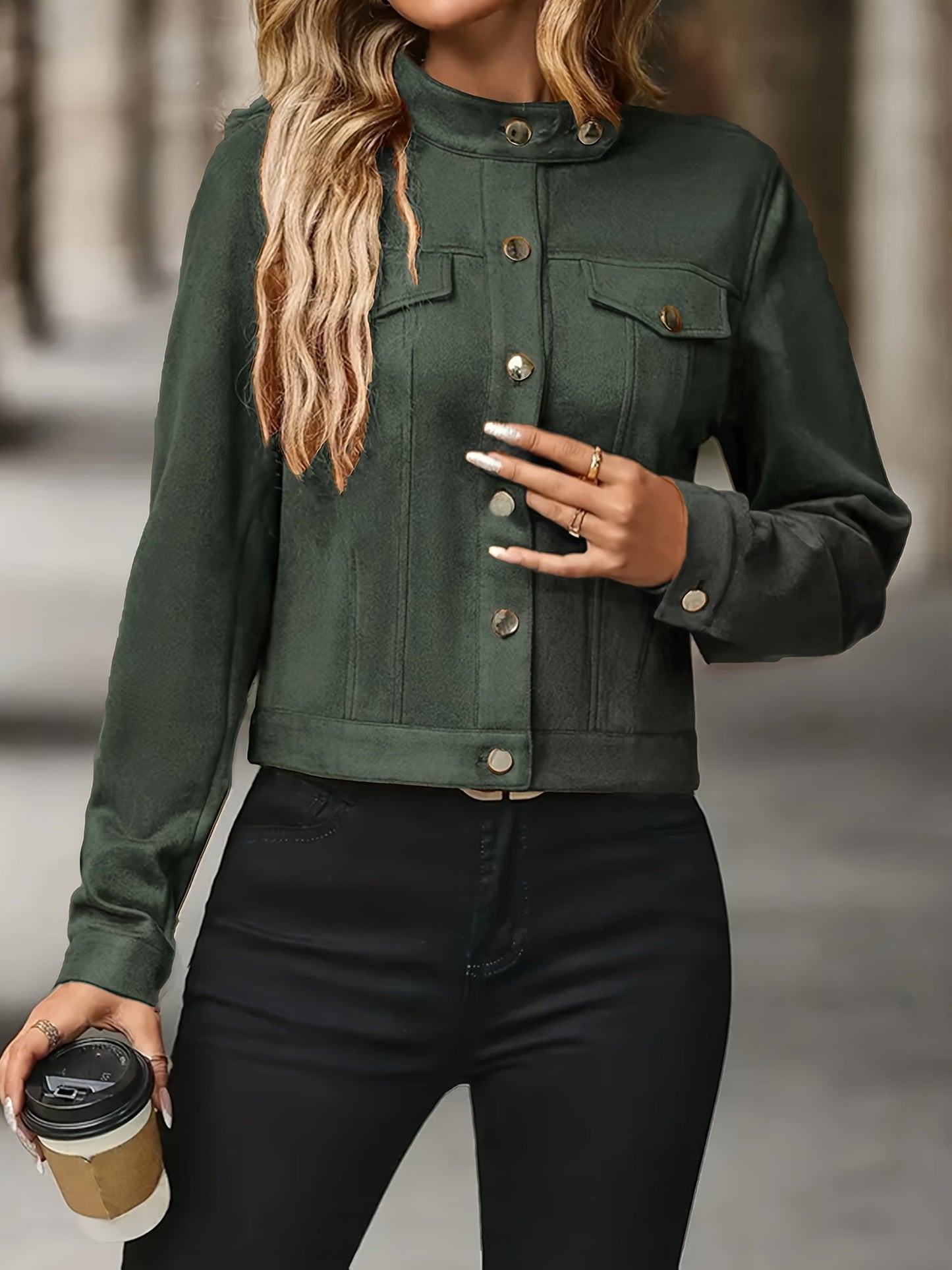 Slavica | Chaqueta Vintage De Manga Larga Con Botones