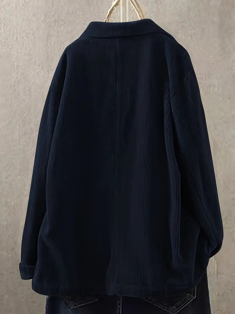 Nehara | Chaqueta Blazer Informal De Pana Con Botones en La Parte Delantera