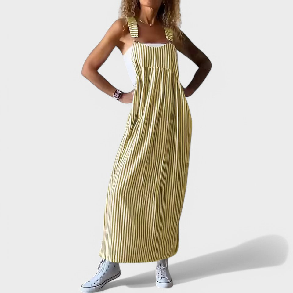 Guzel | Vestido Largo Sin Mangas a Rayas