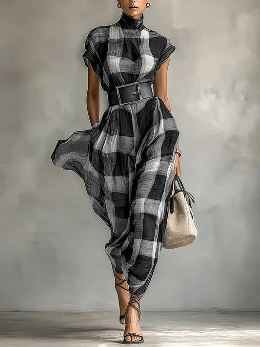 Nethara - Vestido Elegante Con Cinturón