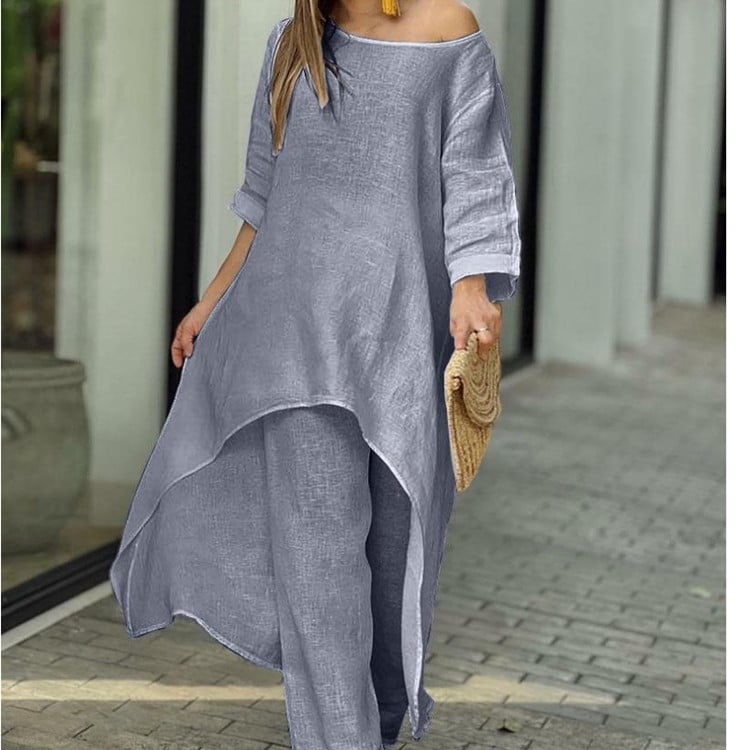 Liselotte | Conjunto De Dos Piezas Túnica Asimétrica Y Pantalón