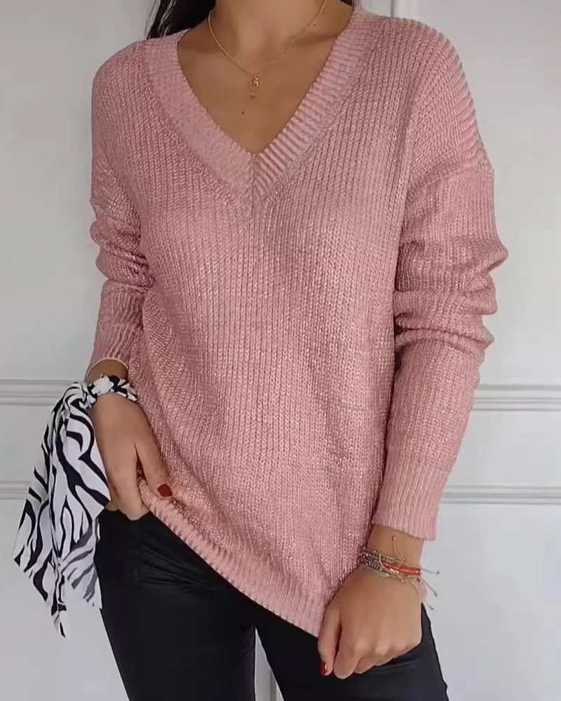 Natasja | Jersey De Punto De Manga Larga Con Cuello en V