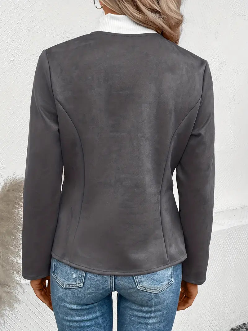Roksana | Chaqueta Entallada de Manga Larga Con Cremallera