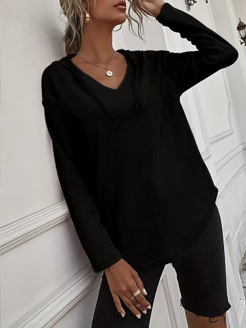 Heydi | Sudadera Con Capucha Manga Larga y Bajo Curvo