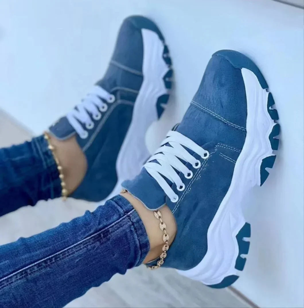Leticio | Zapatillas Casuales con Cordones y Suela Gruesa