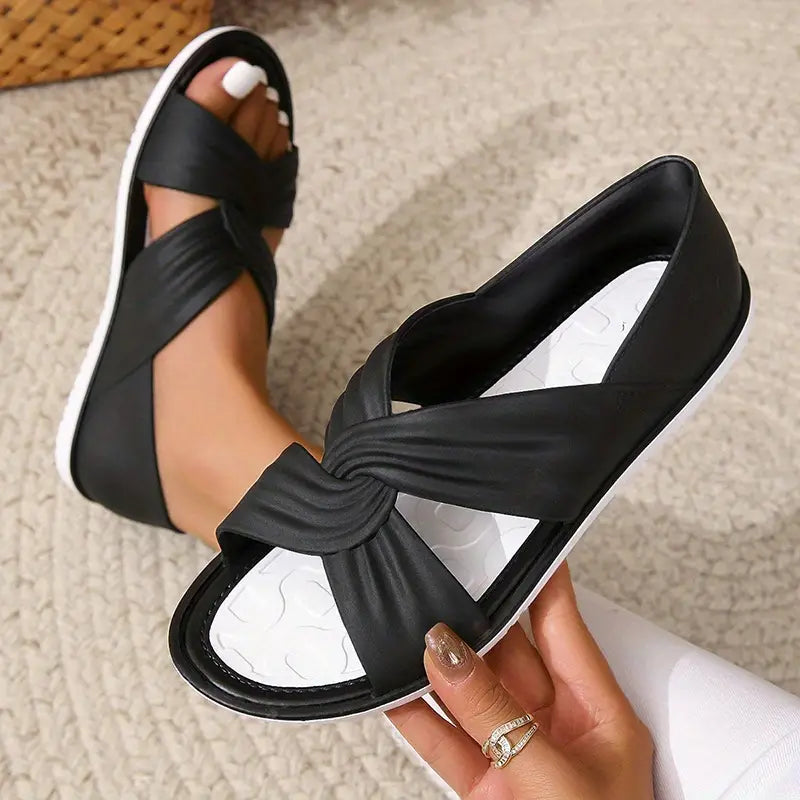 Lenja | Sandalias Abiertas Con Tiras Cruzadas