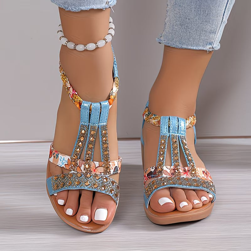 Noelia | Sandalias De Plataforma Con Puntera Abierta Y Tira en Forma De T