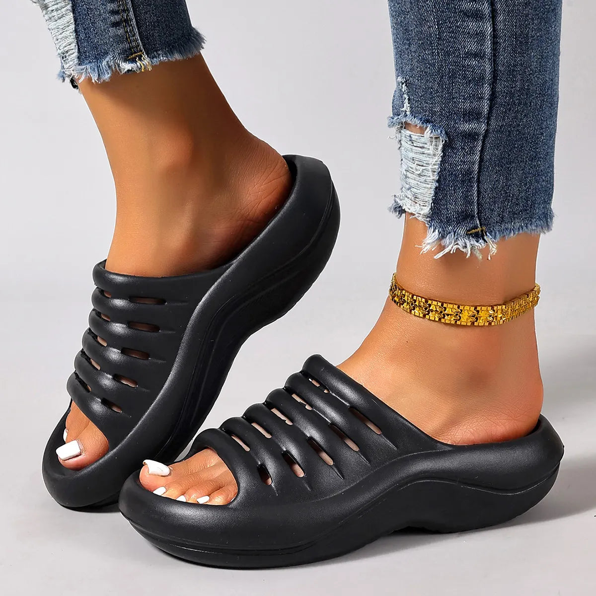 Aizada | Sandalias De Plataforma Con Puntera Abierta