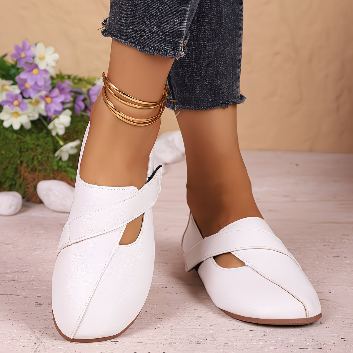 Tandara | Bailarinas Con Diseño De Tiras Cruzadas Y Aberturas