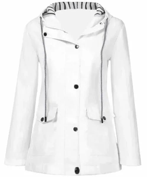 Ilektra | Chaqueta Larga Con Capucha Y Bolsillos