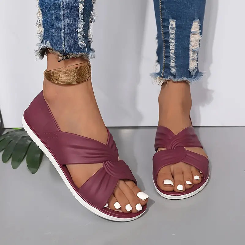 Lenja | Sandalias Abiertas Con Tiras Cruzadas
