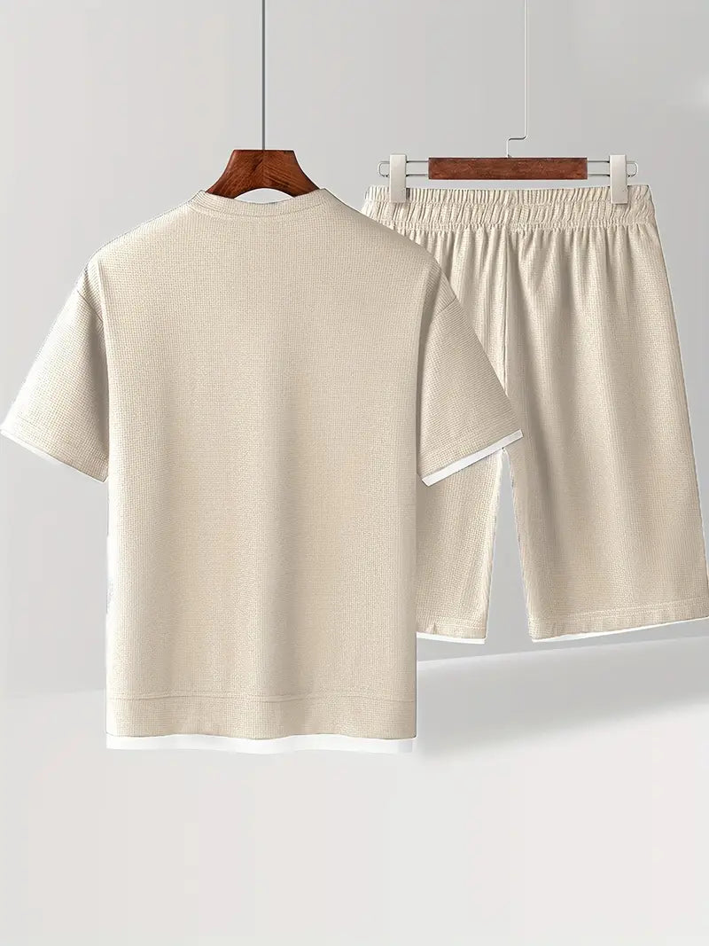 Freire - Camiseta Texturizada y Short Con Cordón