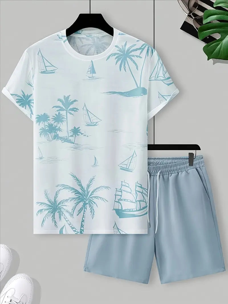 Barea | Conjunto Camiseta Tropical Y Shorts