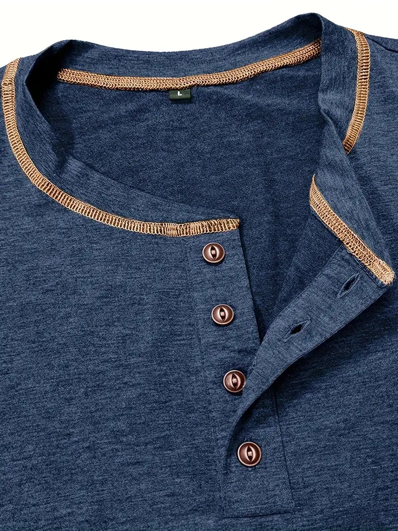 Orazio | Camiseta De Manga Corta Con Cuello Henley