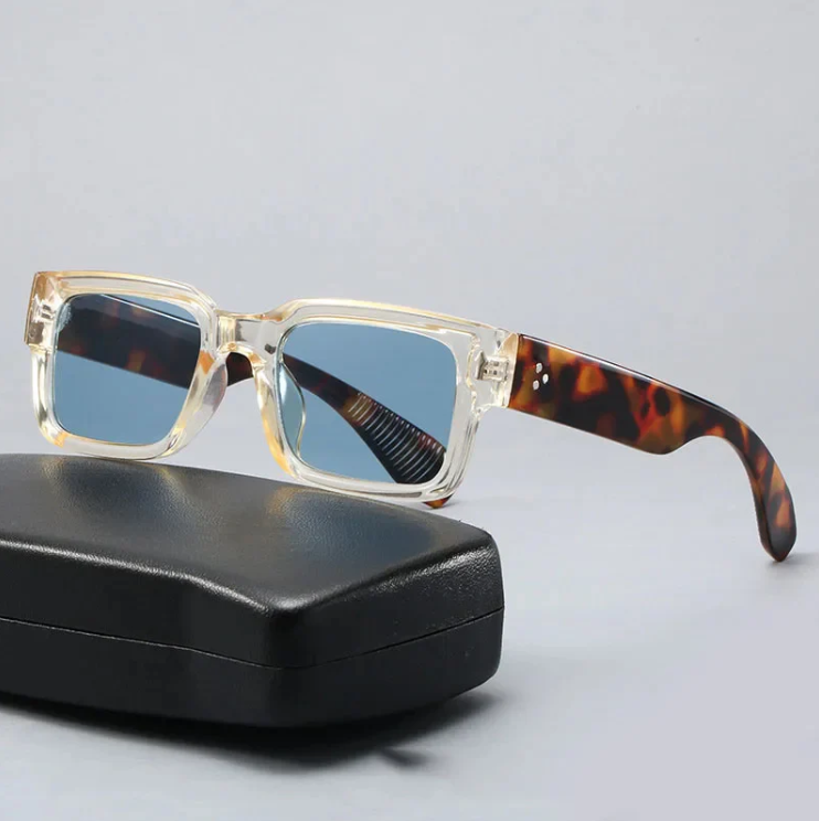 RetroLens - Gafas de sol unisex con Montura Cuadrada y Cristales Tintados en Verde