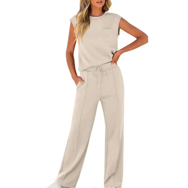 Pestana | Conjunto De Top Sin Mangas Y Pantalones De Pierna Ancha