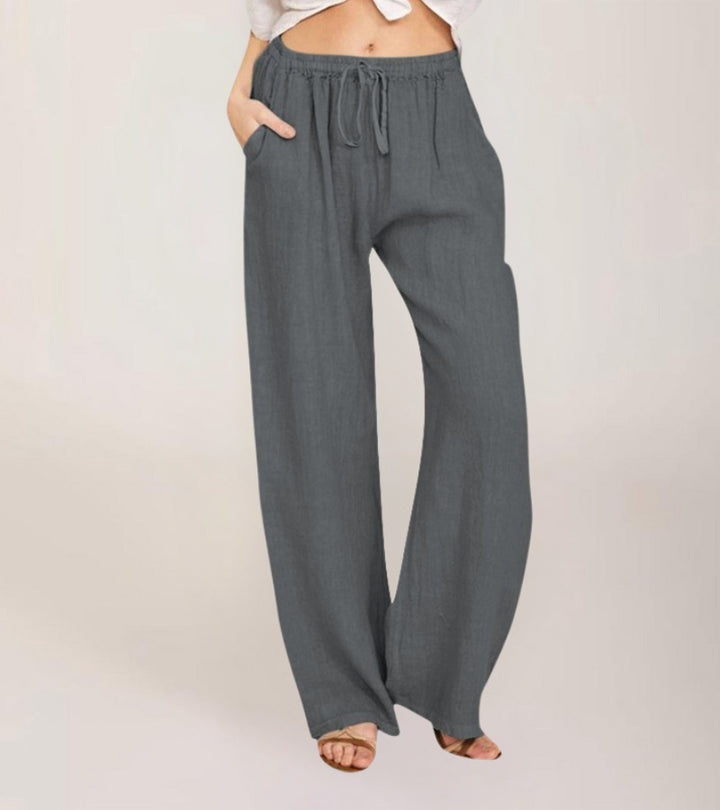 Maialen | Pantalones De Corte Ancho Con Cordón
