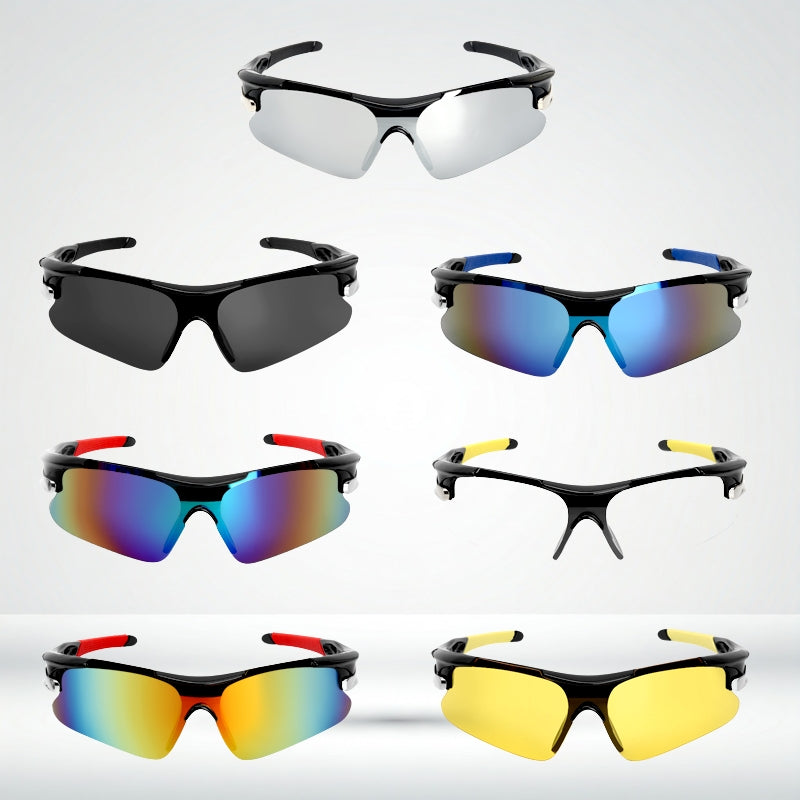 Salmeron - Gafas de Sol Deportivas Envolventes Con Montura Media y Lente Tipo Pantalla