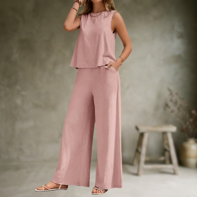 Alizeh | Conjunto De Ropa De Estar Por Casa Sin Mangas Y De Corte Ancho