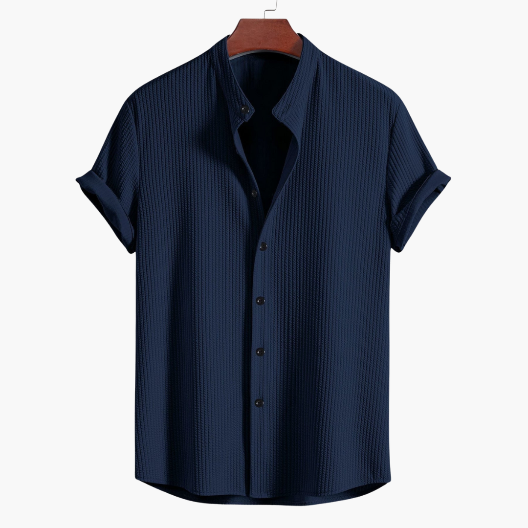 Geoffrey | Camisa De Manga Corta Con Botones Y Textura Para Hombre