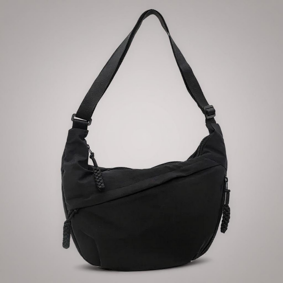 Soukaina | Bolso De Hombro Curvo Con Cremalleras