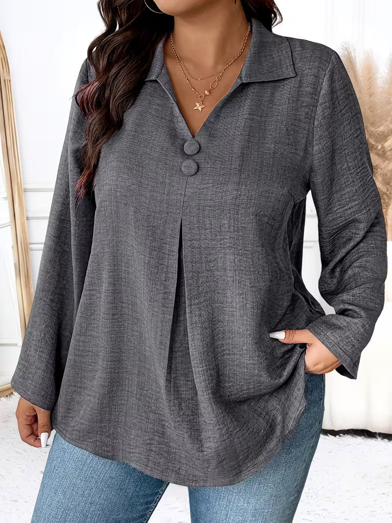 Noyelle | Blusa Holgada de Manga Larga con Botones