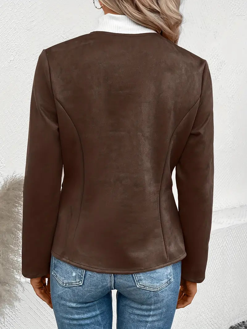 Roksana | Chaqueta Entallada de Manga Larga Con Cremallera