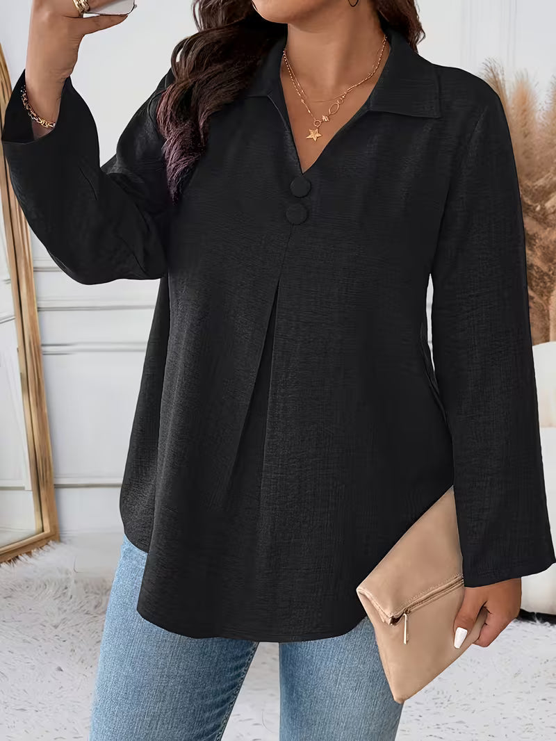 Noyelle | Blusa Holgada de Manga Larga con Botones