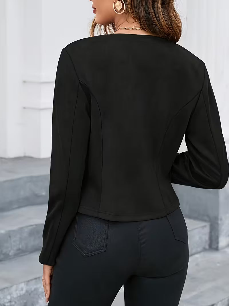 Eria | Chaqueta Con Cuello Redondo Y Cremallera