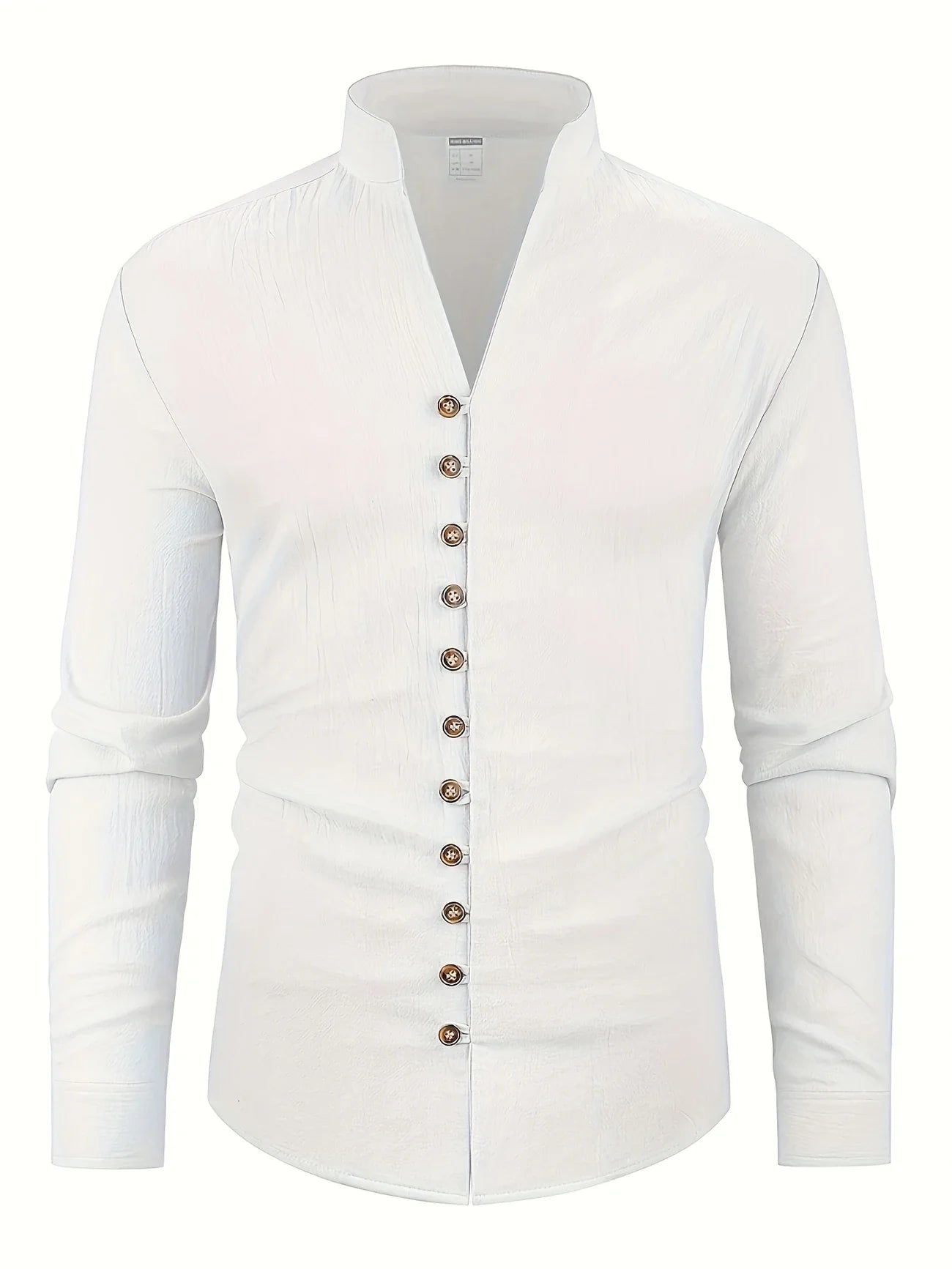 Shayne | Camisa De Hombre Con Cuello Alto Y Botones en La Parte Delantera