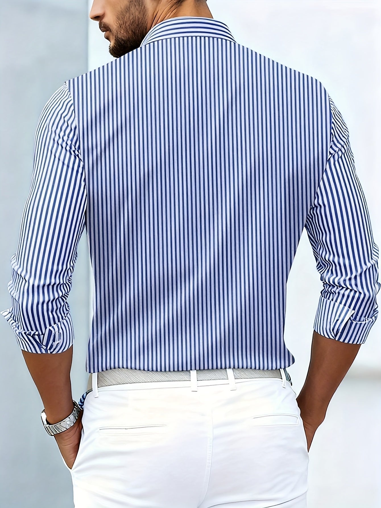 Emmerson - Camisa Vintage De Manga Larga a Rayas