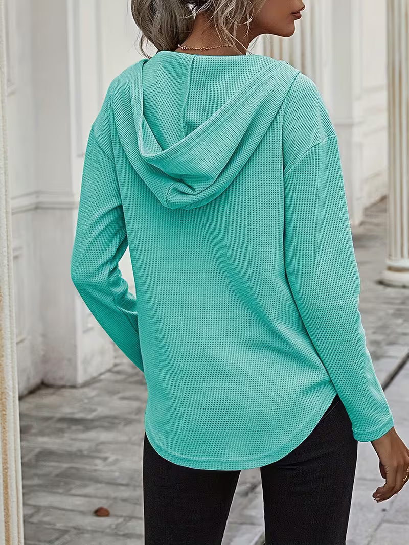 Heydi | Sudadera Con Capucha Manga Larga y Bajo Curvo