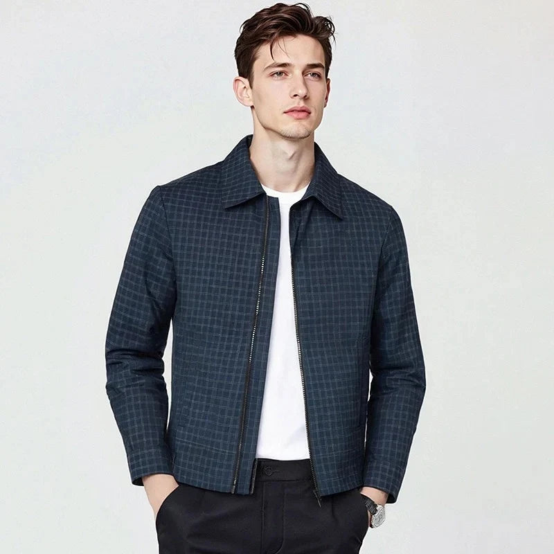 Graeme | Chaqueta de Cuadros con Cremallera