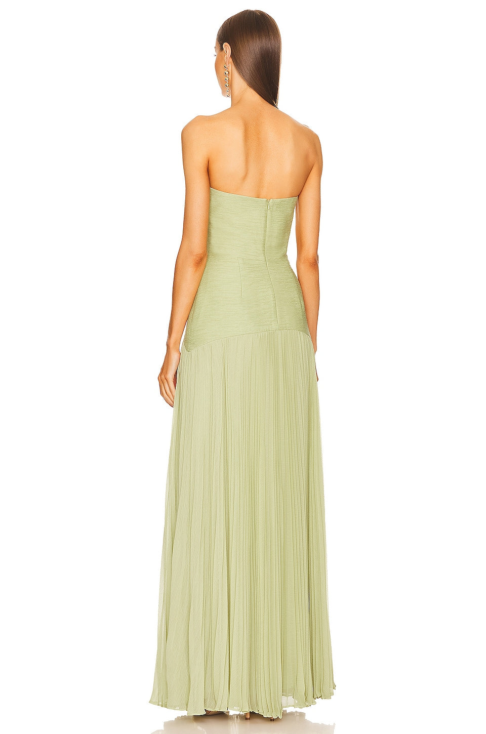 Carina | Vestido Maxi Plisado Sin Tirantes