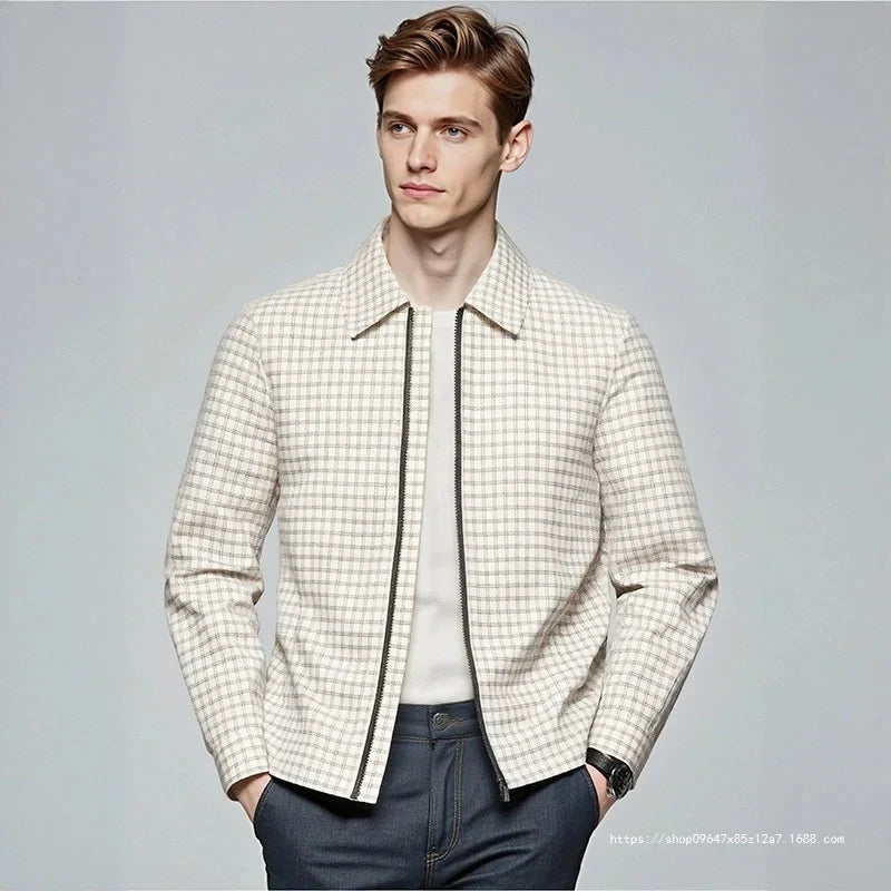 Graeme | Chaqueta de Cuadros con Cremallera