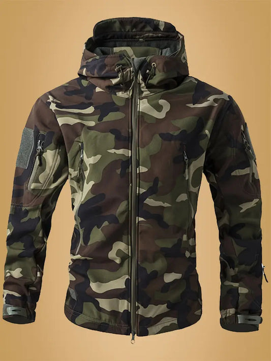 Mikel | Chaqueta Militar con Capucha Camuflada