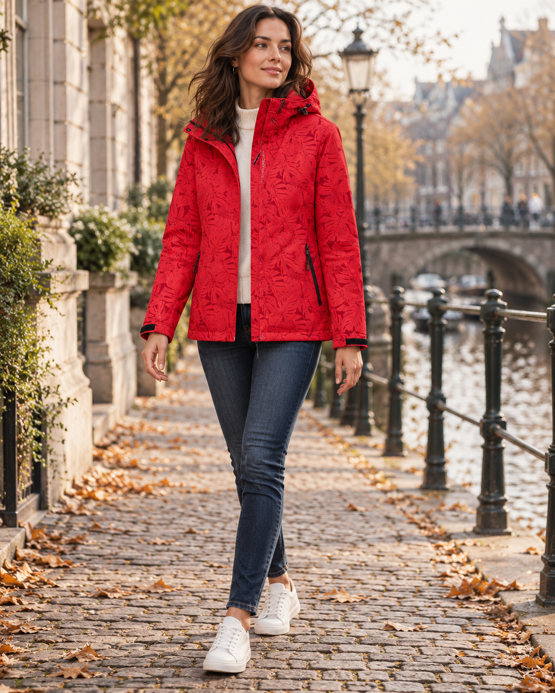 Samruai | Chaqueta con Estampado Botánico y Capucha