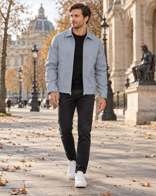 Witthaya | Chaqueta con Cuello Punto y Cierre Frontal
