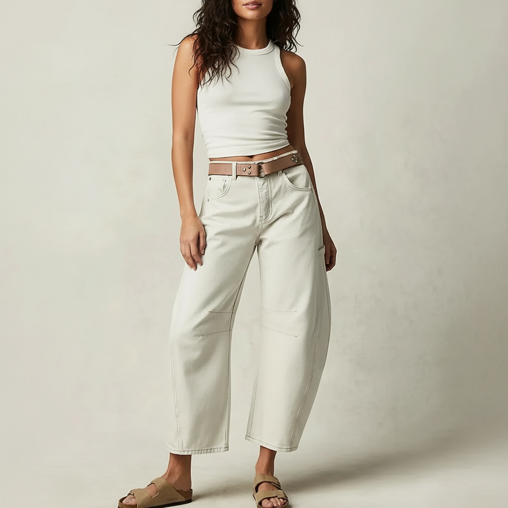Samira | Jeans de Cintura Alta Ajuste Relajado