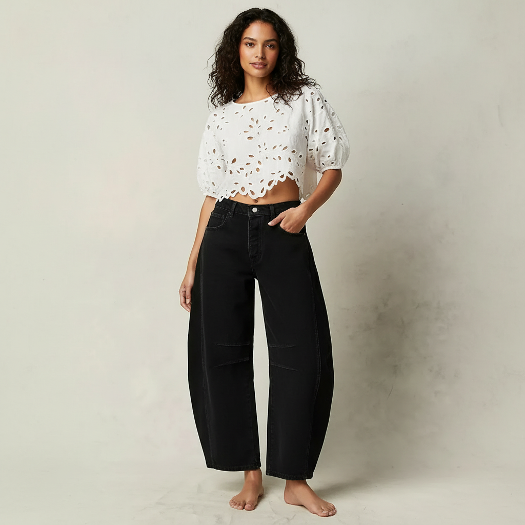 Samira | Jeans de Cintura Alta Ajuste Relajado