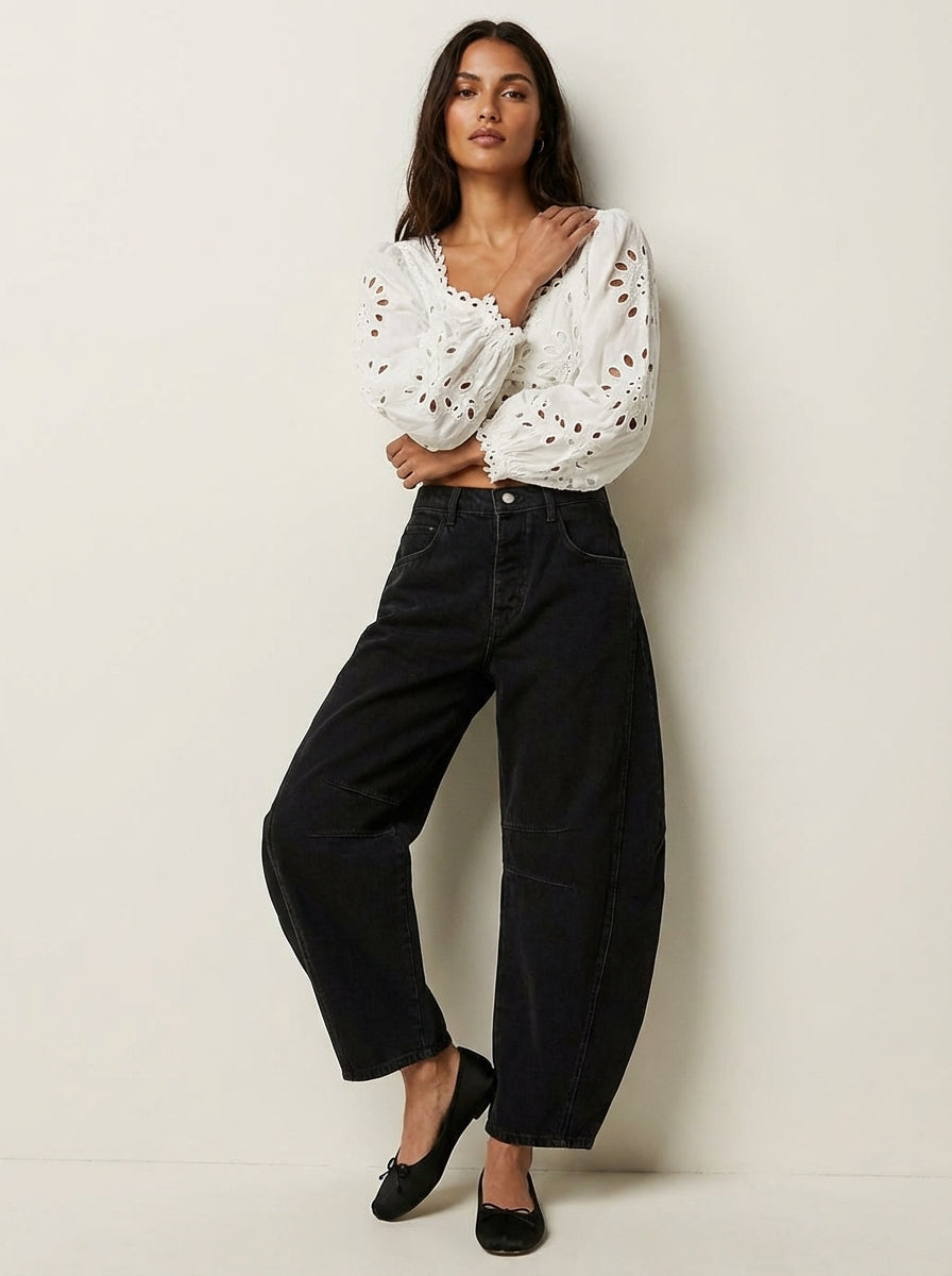 Samira | Jeans de Cintura Alta Ajuste Relajado