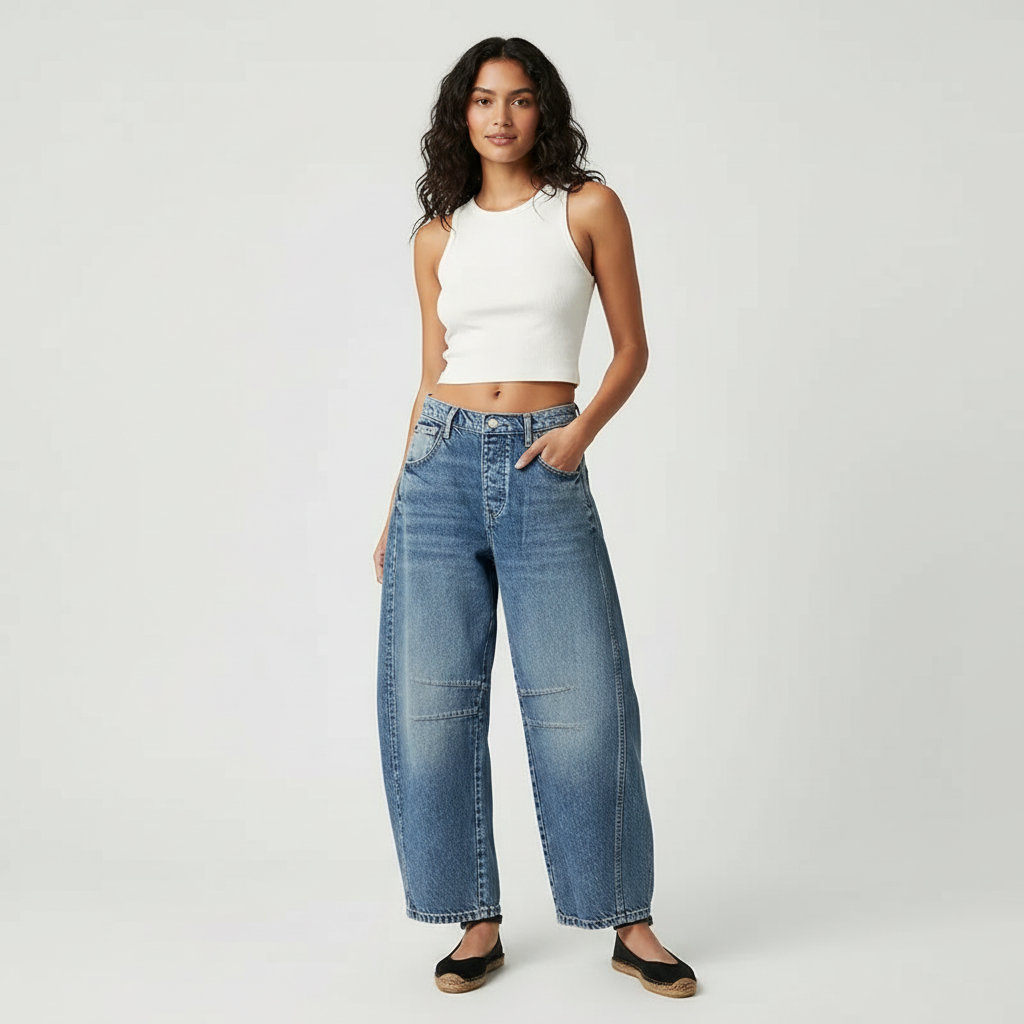 Samira | Jeans de Cintura Alta Ajuste Relajado
