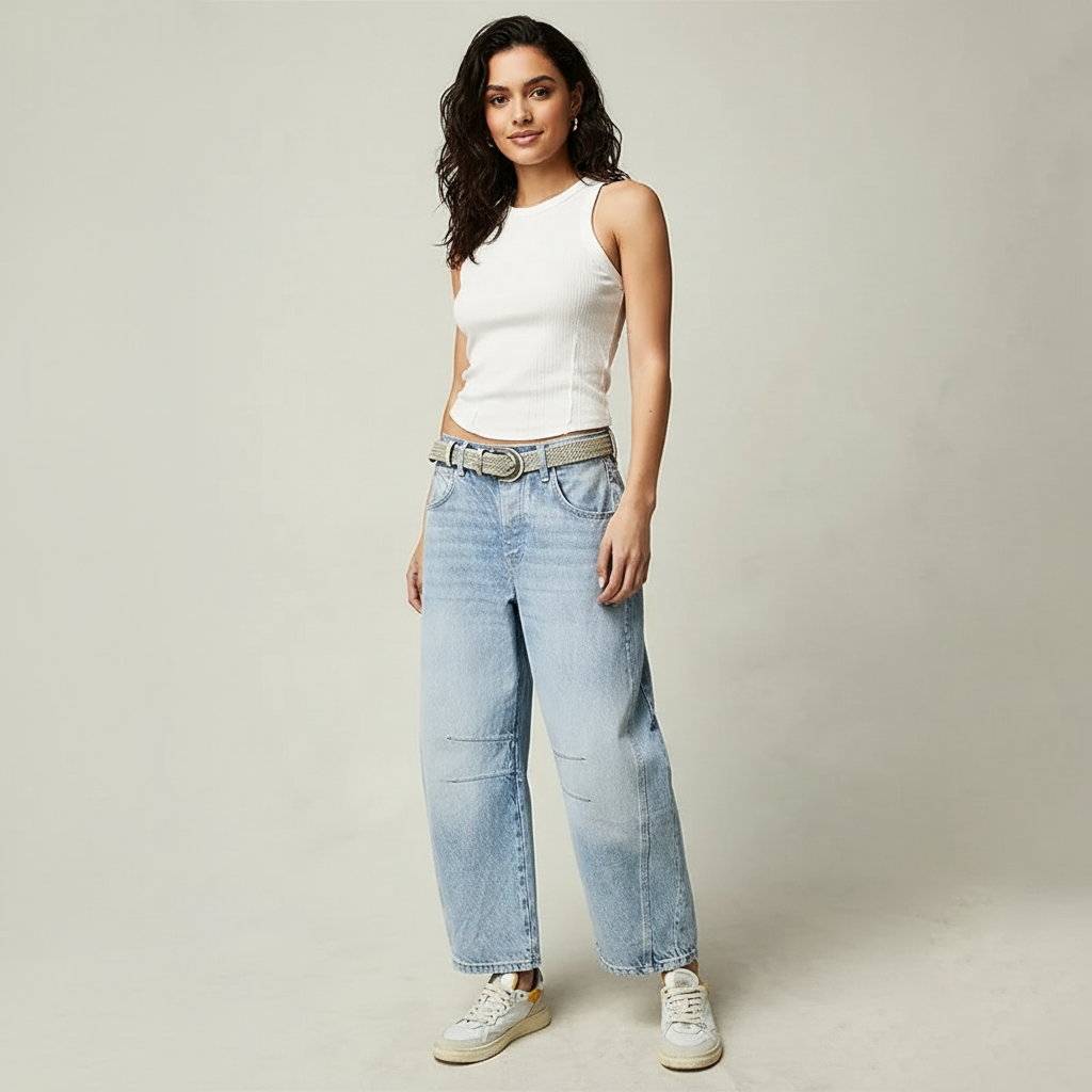 Samira | Jeans de Cintura Alta Ajuste Relajado