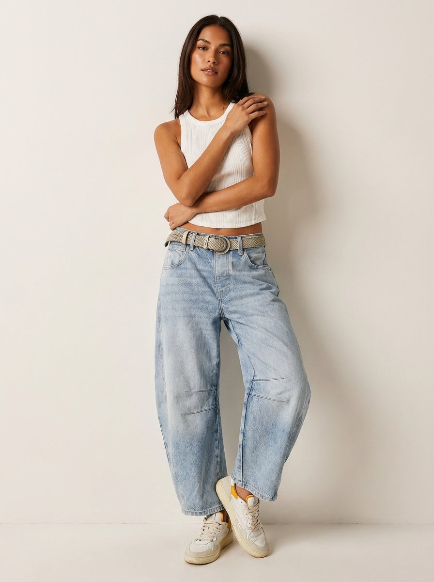 Samira | Jeans de Cintura Alta Ajuste Relajado