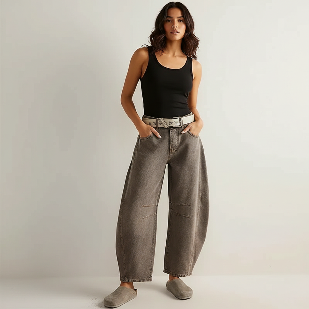 Samira | Jeans de Cintura Alta Ajuste Relajado