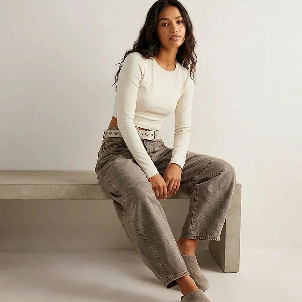 Samira | Jeans de Cintura Alta Ajuste Relajado