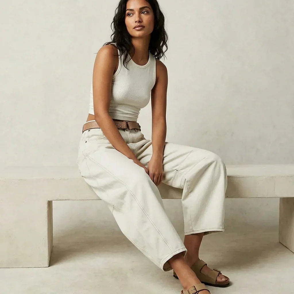 Samira | Jeans de Cintura Alta Ajuste Relajado